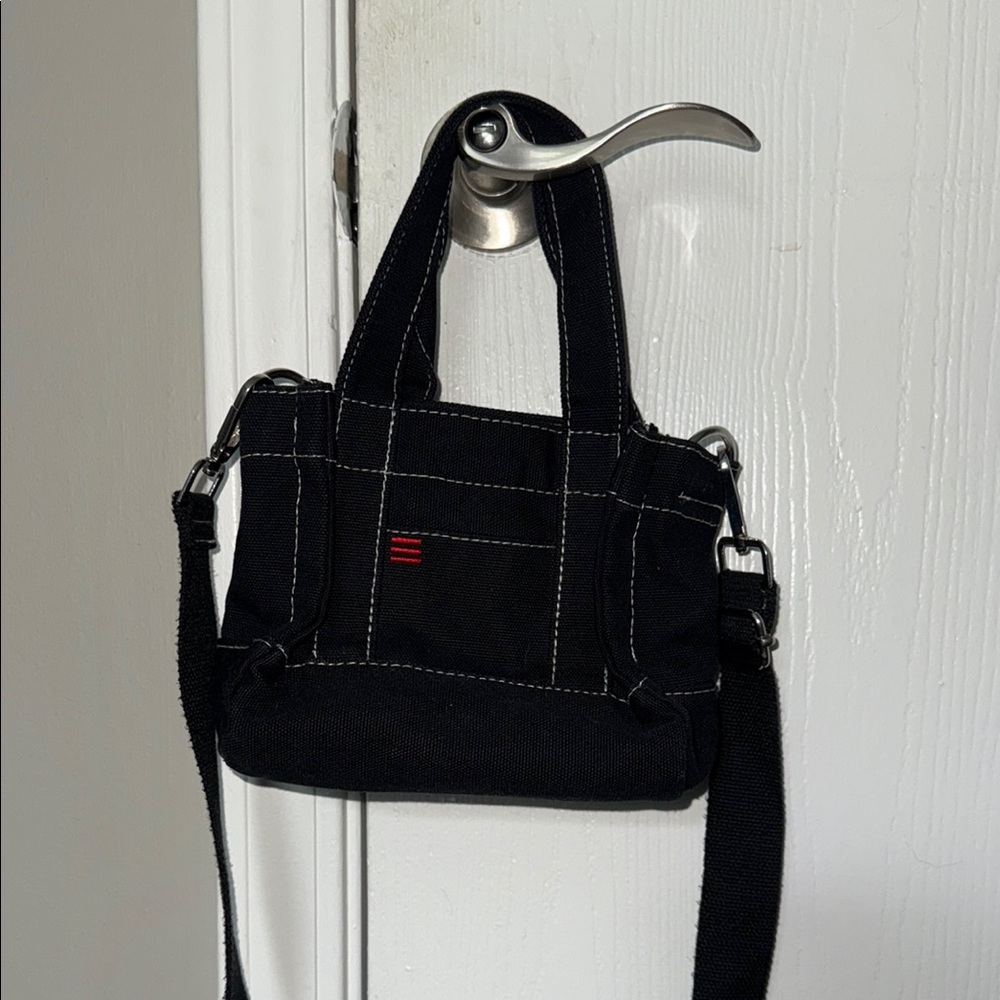 BDG Black Crossbody Bag with Quilted Design
